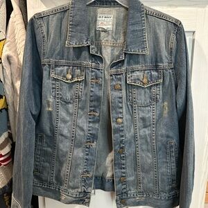 Old Navy Denim Jacket with Light Blue and Navy Branding
